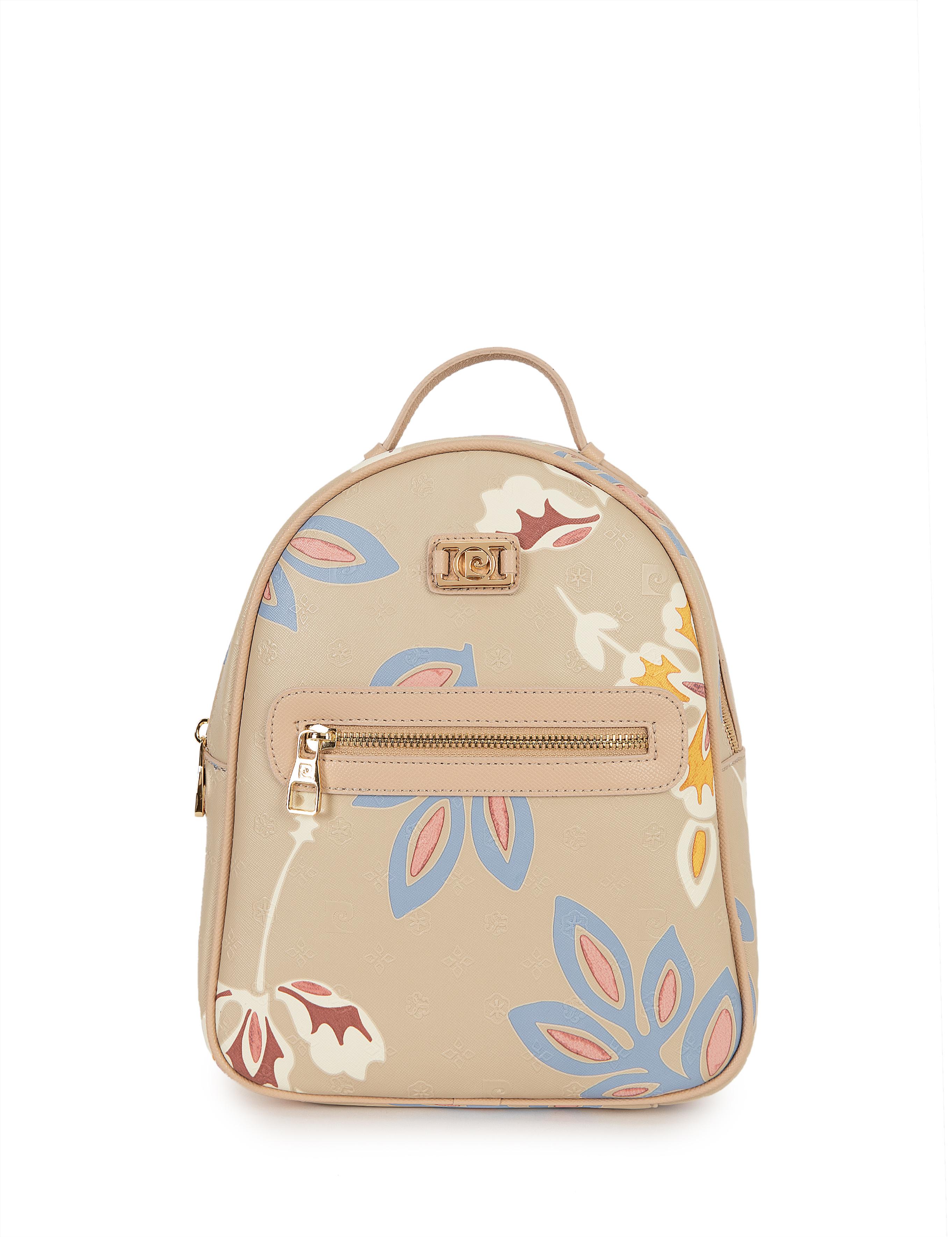 Çiçek Desenli Vizon Sırt Çantası