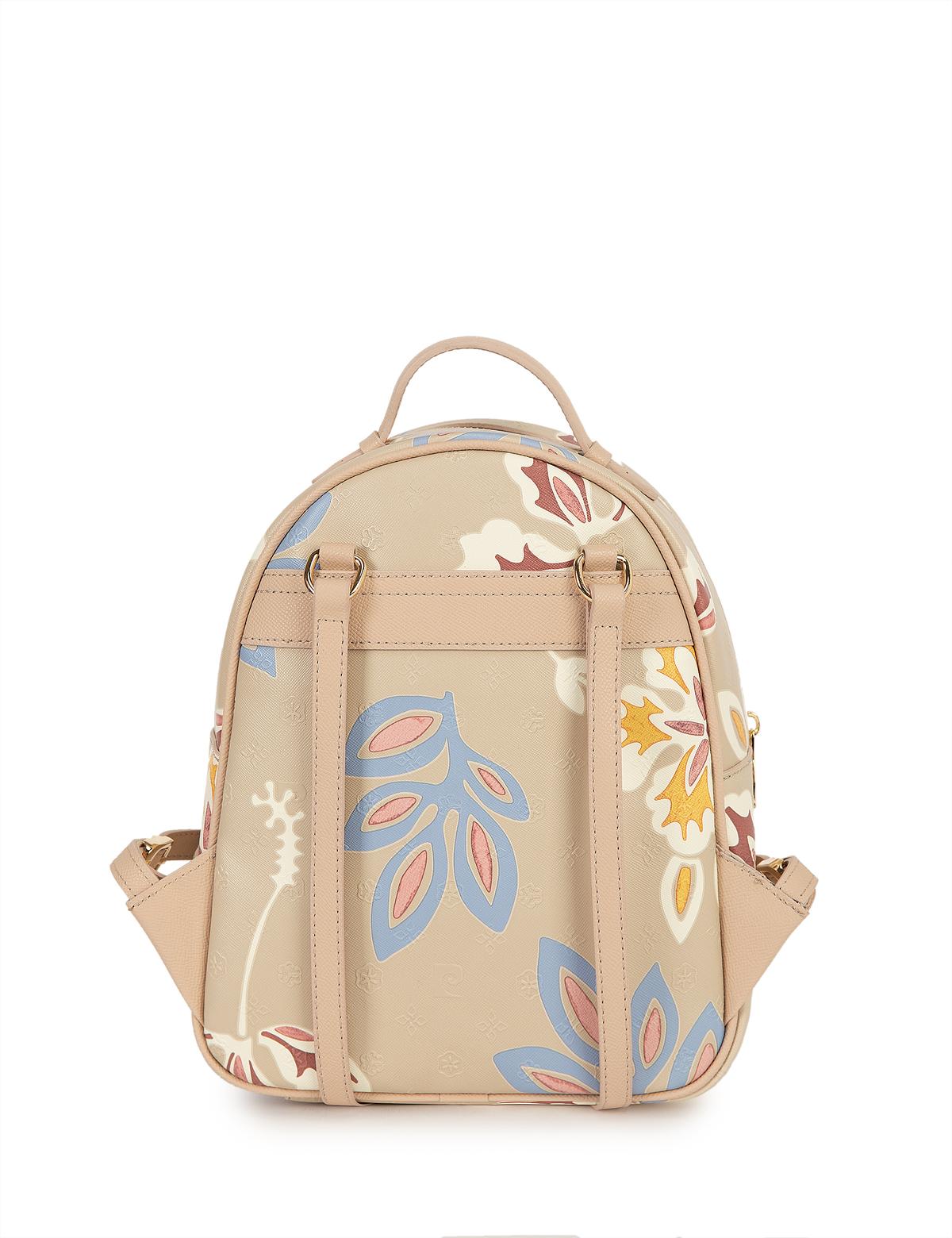 Çiçek Desenli Vizon Sırt Çantası - 50243826004