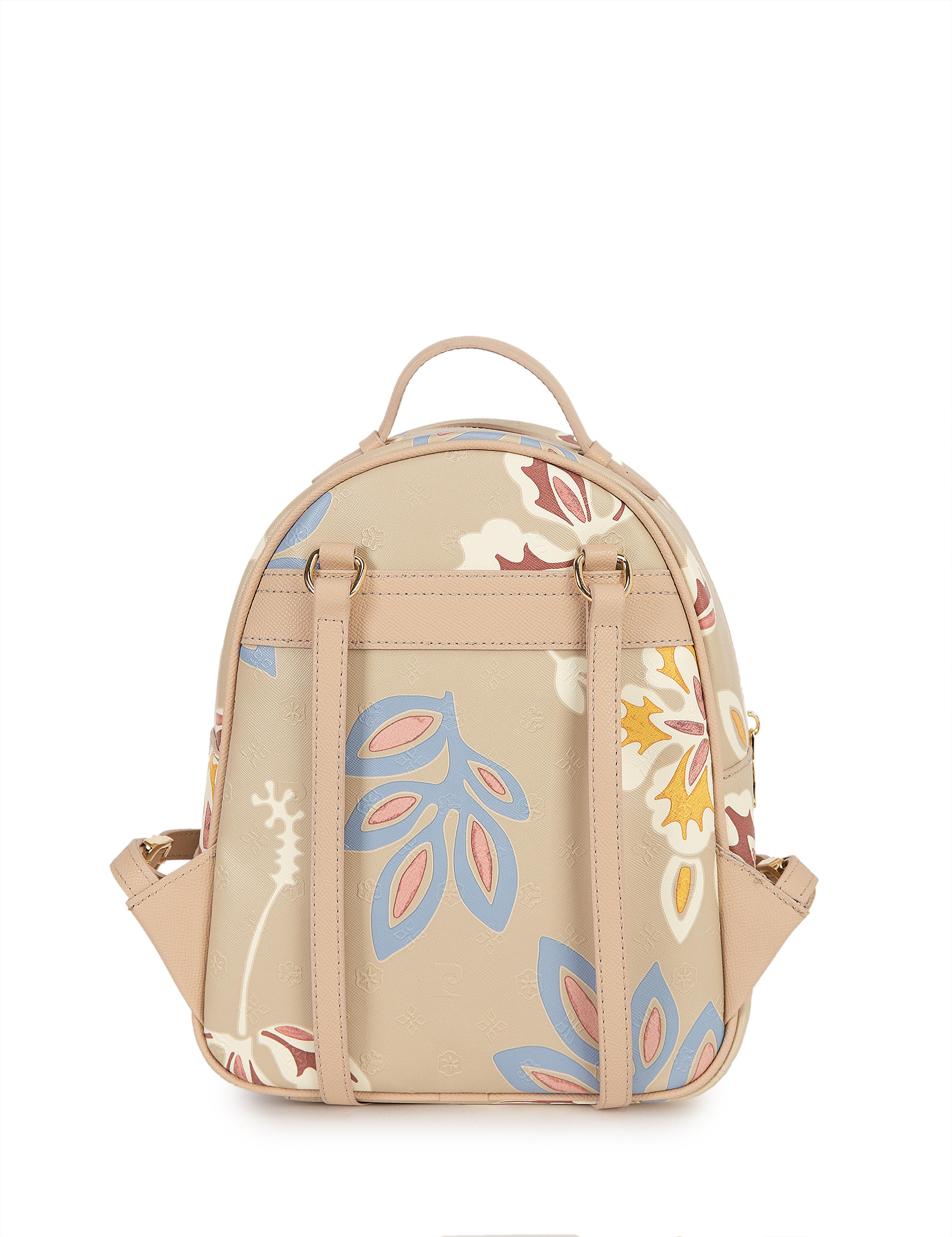 Çiçek Desenli Vizon Sırt Çantası