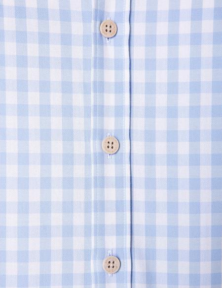 Açık Mavi Slim Fit Uzun Kollu Gömlek - 50203486046