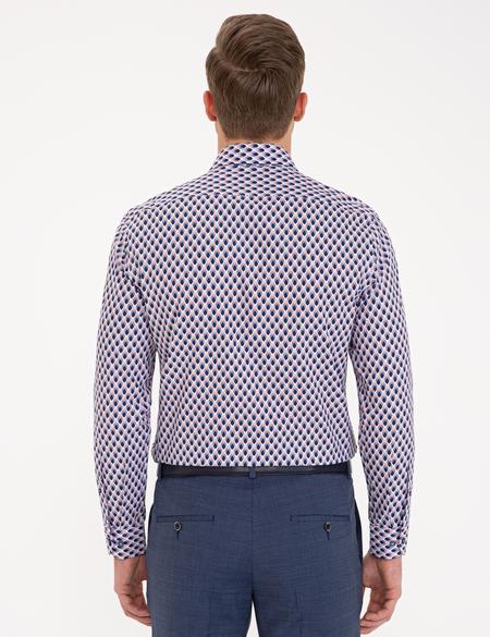 Lacivert Slim Fit Uzun Kollu Gömlek - 50235122001