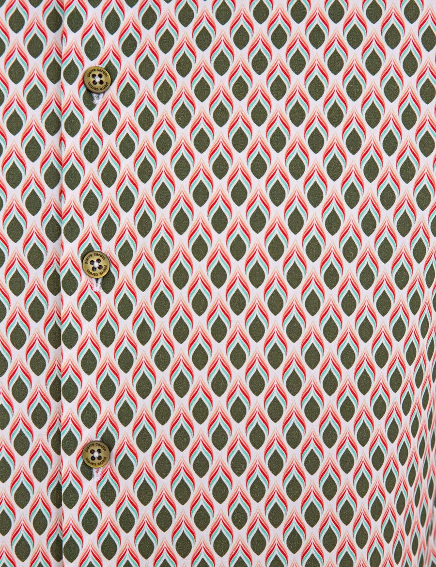 Yeşil Slim Fit Uzun Kollu Gömlek