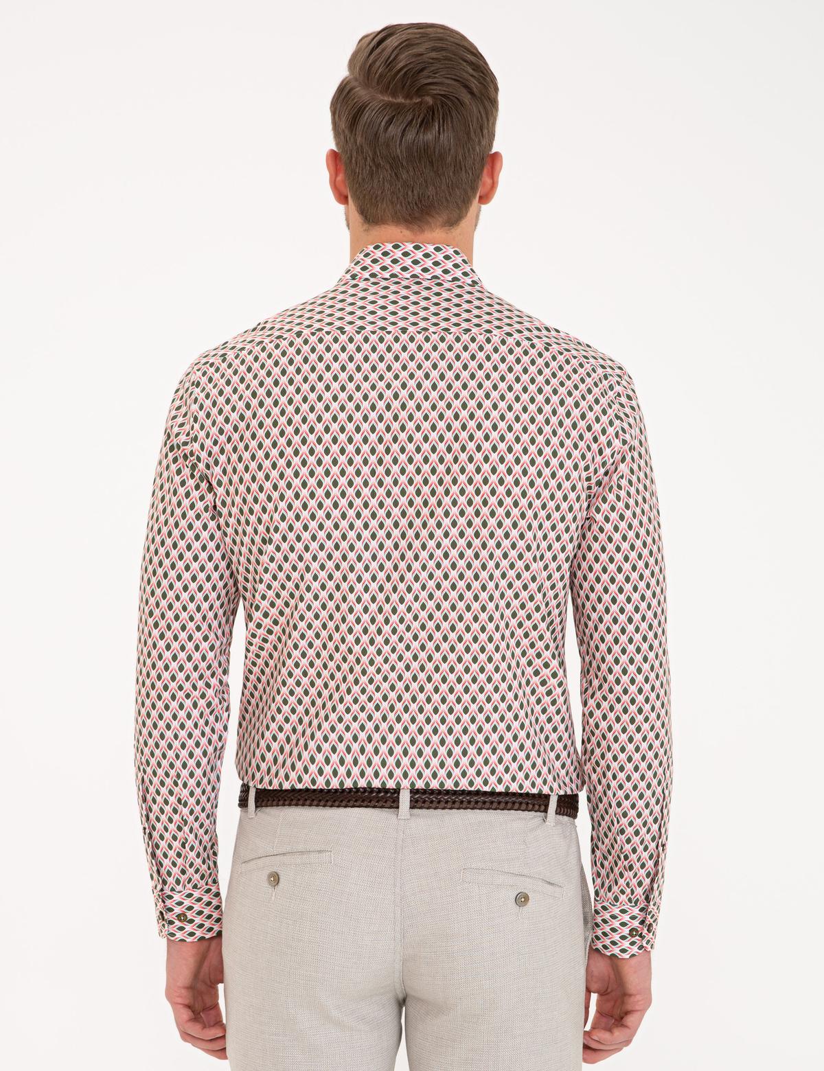 Yeşil Slim Fit Uzun Kollu Gömlek - 50235122014