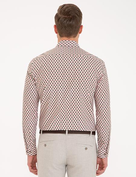 Yeşil Slim Fit Uzun Kollu Gömlek - 50235122014