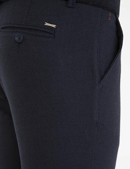 Lacivert Slim Fit Kanvas Pantolon - 50229495022