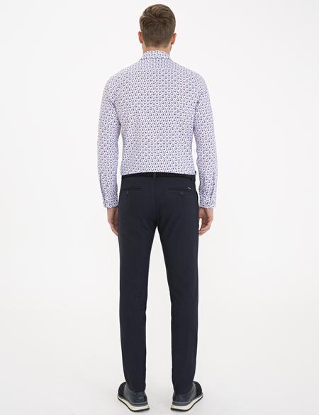 Lacivert Slim Fit Kanvas Pantolon - 50229495022