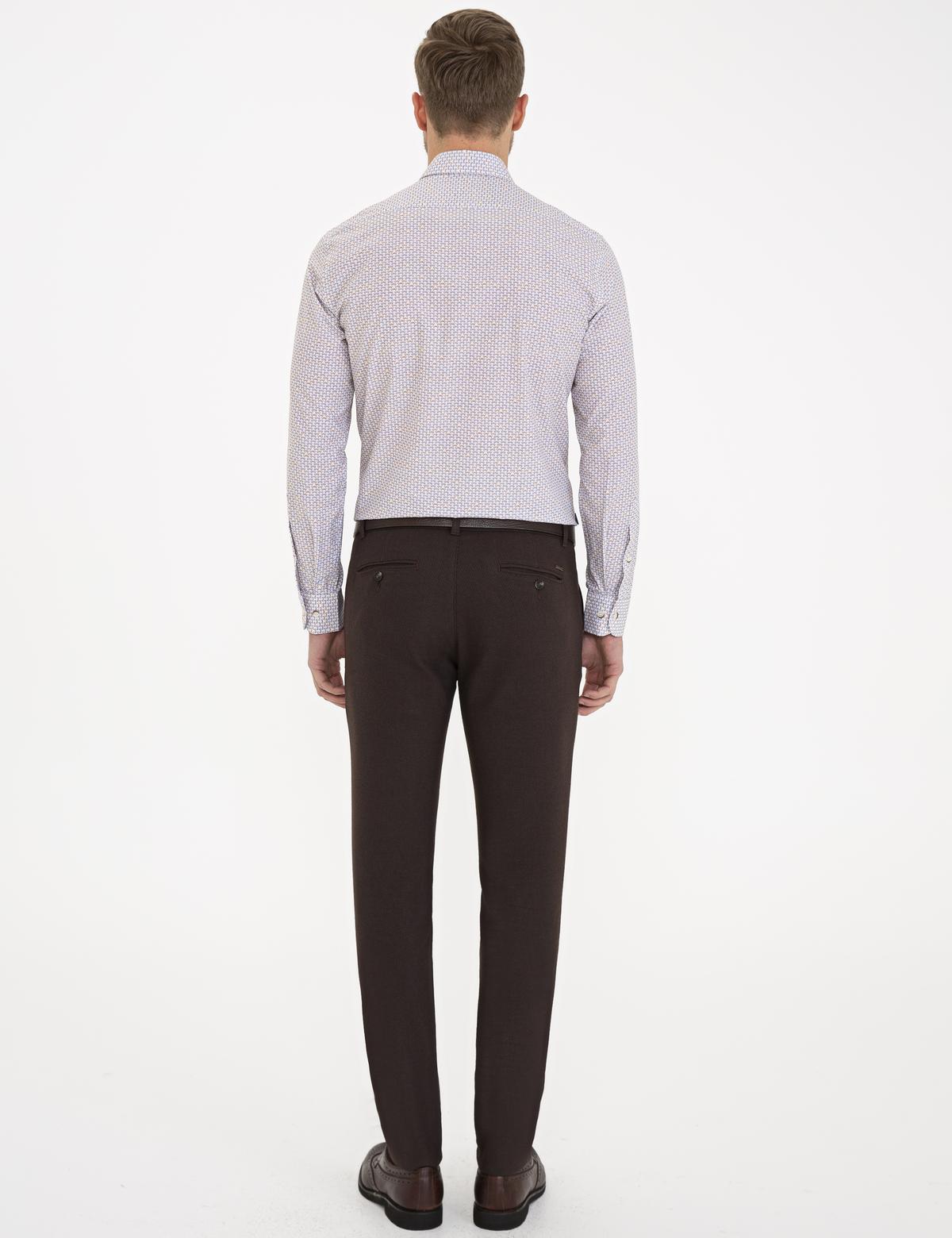 Kahverengi Slim Fit Kanvas Pantolon - 50229495082