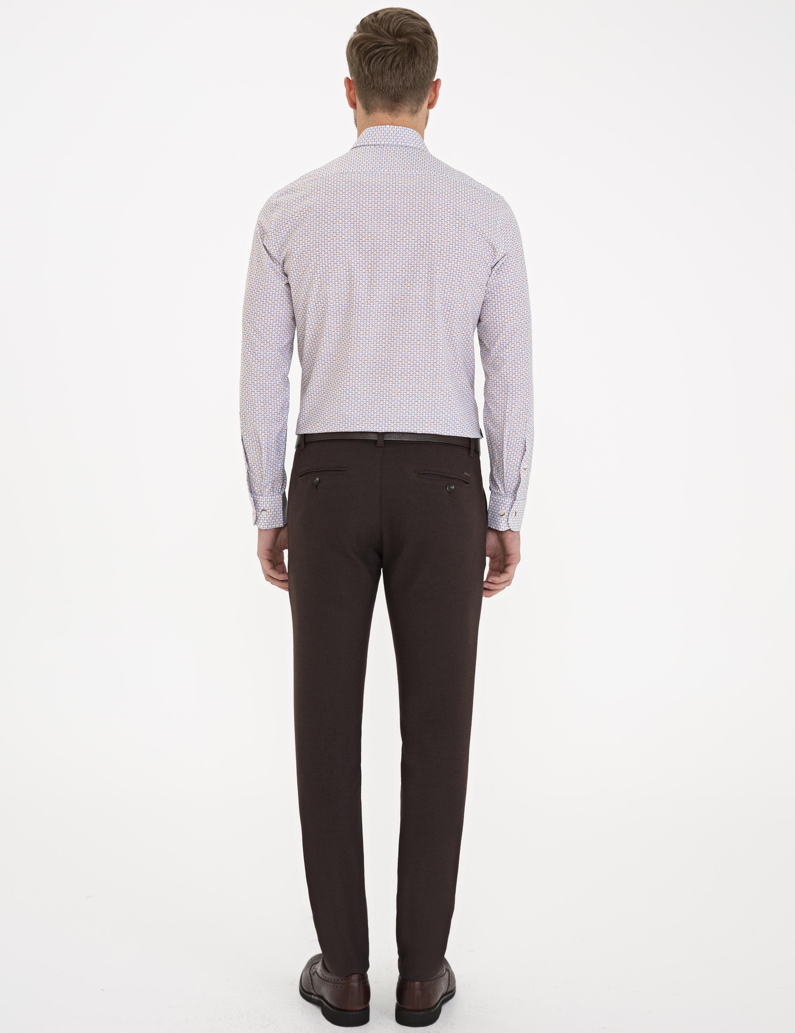 Kahverengi Slim Fit Kanvas Pantolon