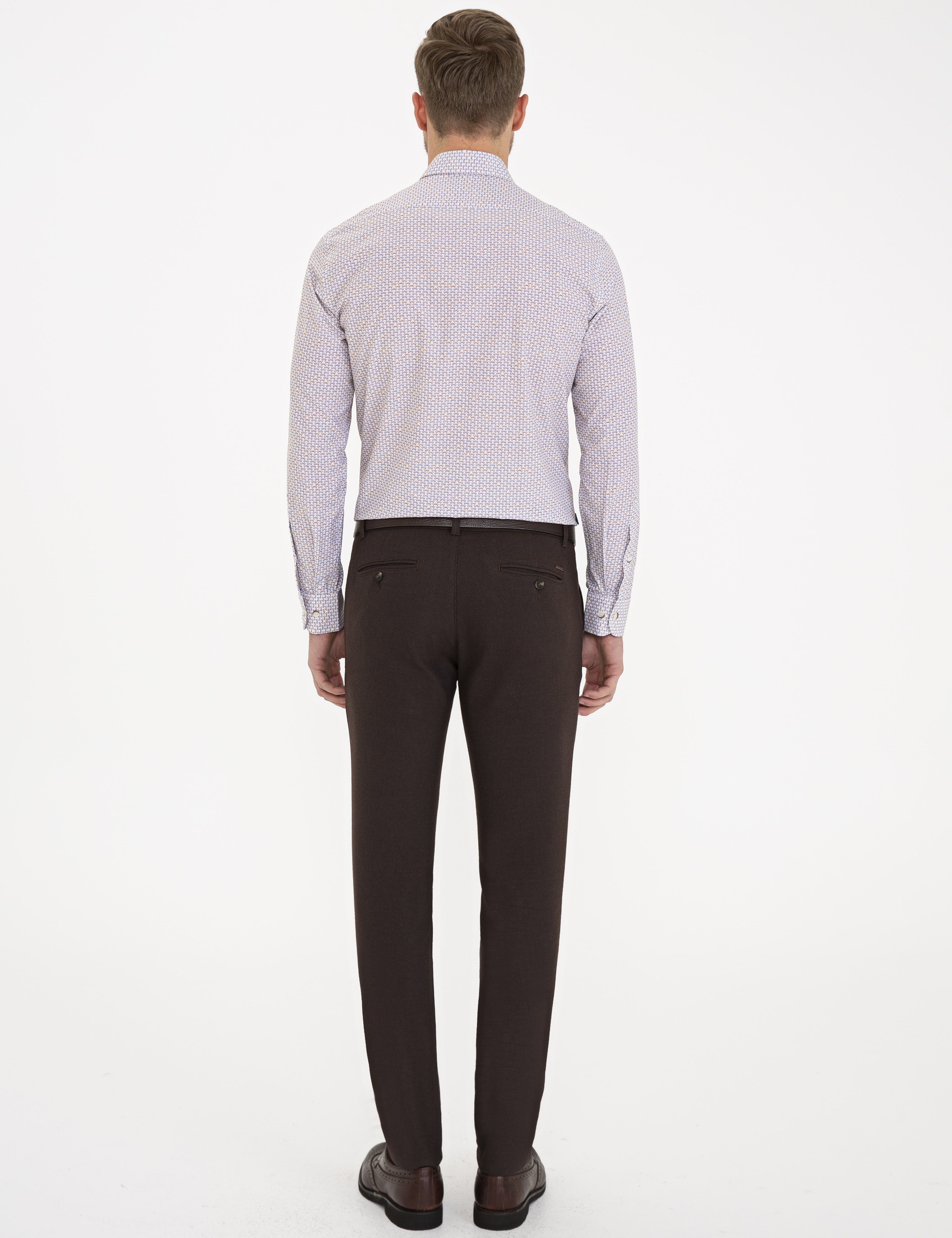 Kahverengi Slim Fit Kanvas Pantolon