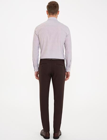 Kahverengi Slim Fit Kanvas Pantolon - 50229495082