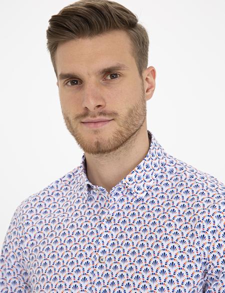 Lacivert Slim Fit Uzun Kollu Gömlek - 50235100001