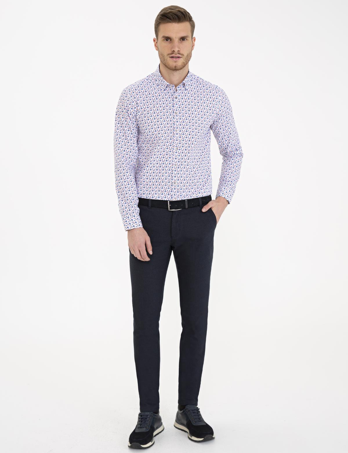 Lacivert Slim Fit Uzun Kollu Gömlek - 50235100001