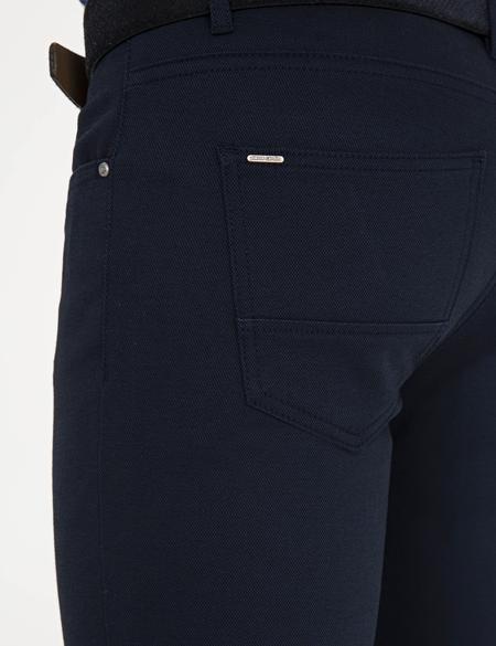 Lacivert Slim Fit Kanvas Pantolon - 50227135065