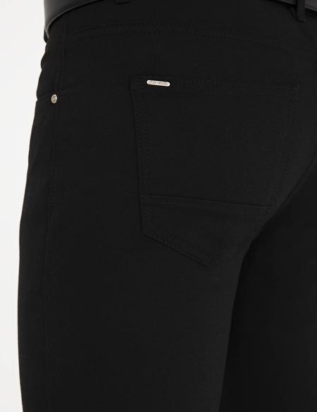 Siyah Slim Fit Kanvas Pantolon - 50227135098