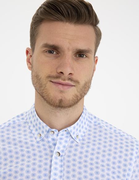 Açık Mavi Slim Fit Uzun Kollu Gömlek - 50232969011