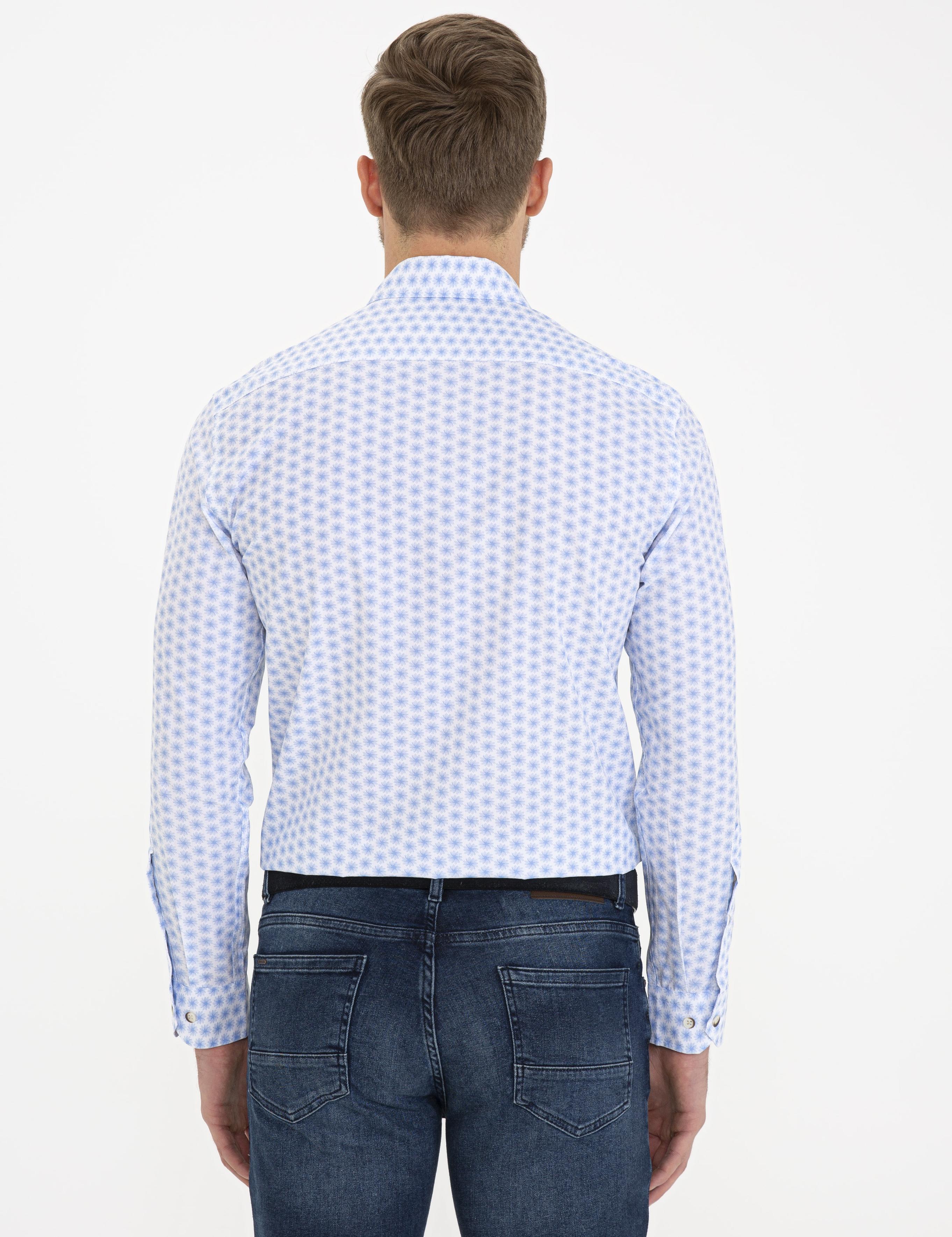 Açık Mavi Slim Fit Uzun Kollu Gömlek