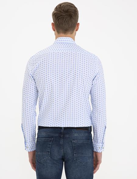 Açık Mavi Slim Fit Uzun Kollu Gömlek - 50232969011