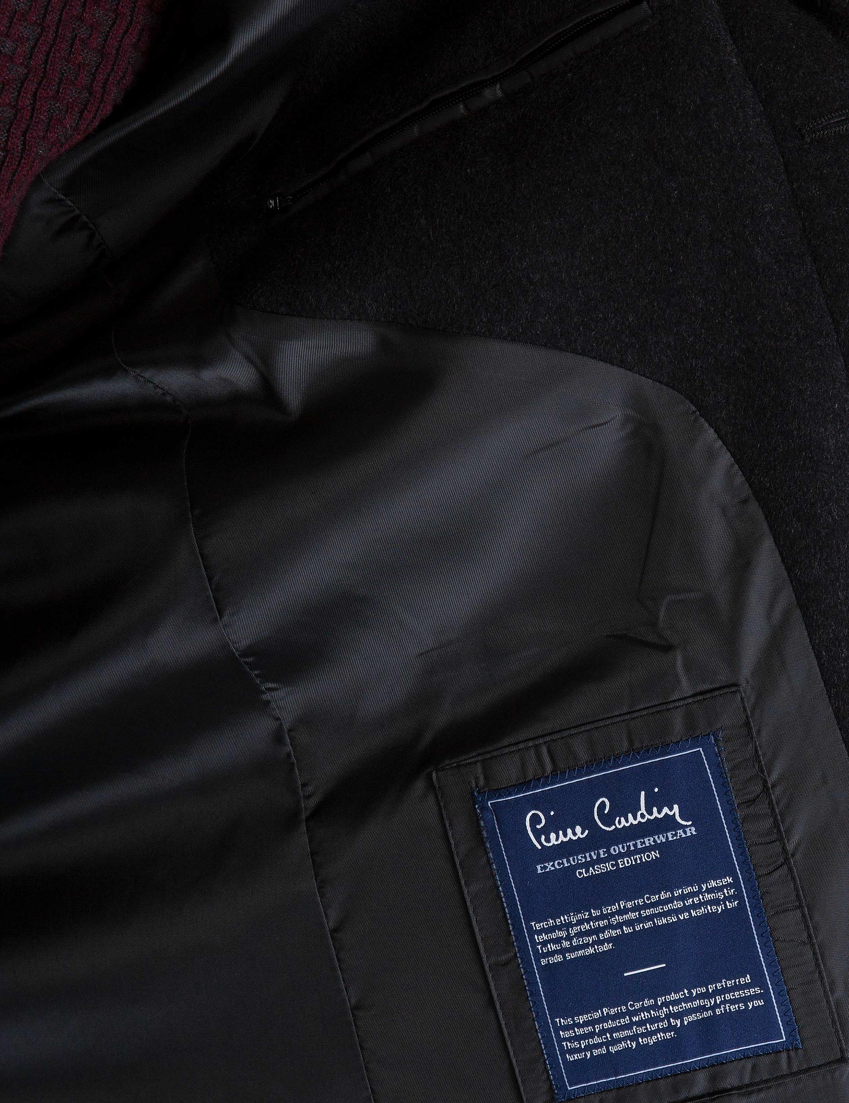 Antrasit Slim Fit Palto