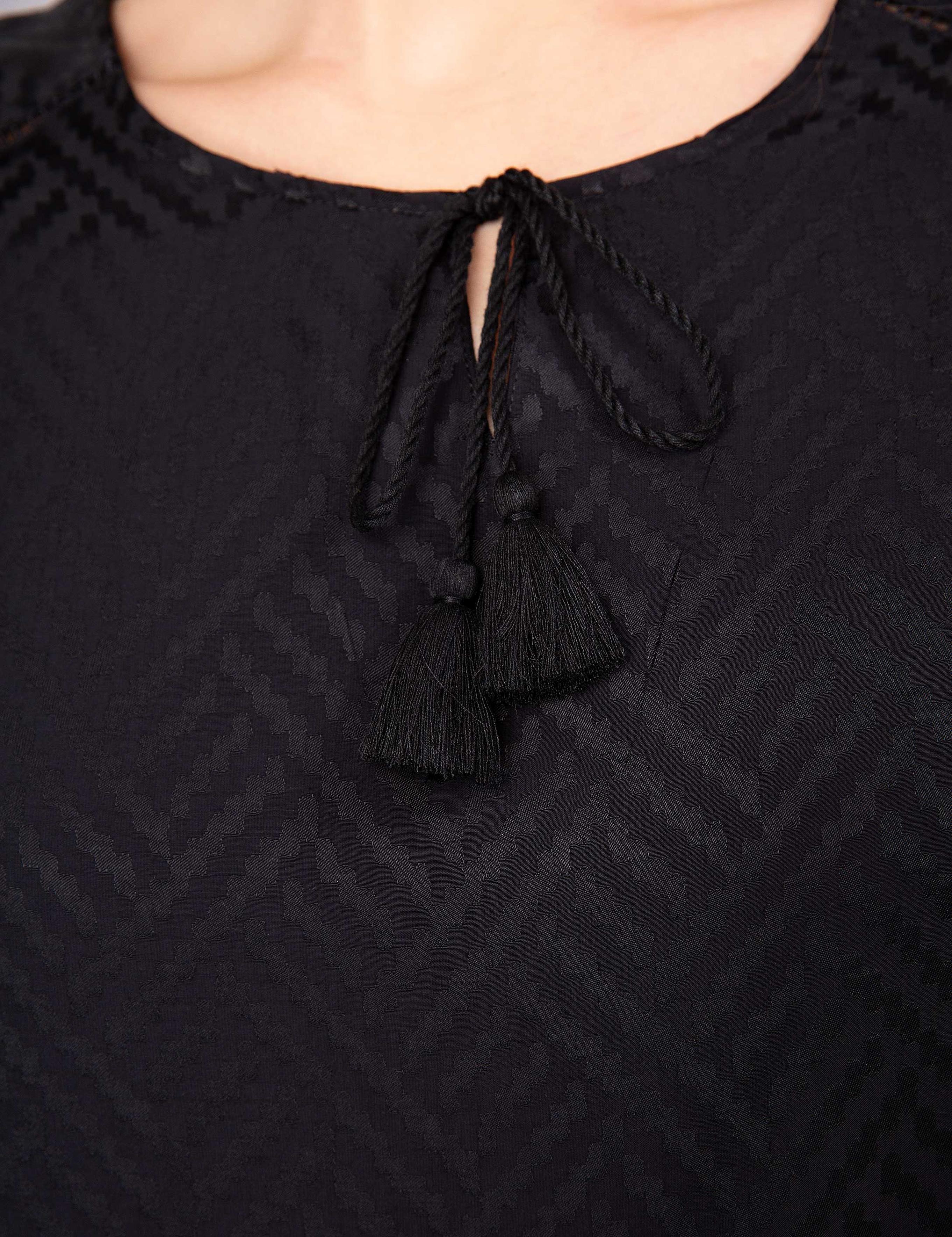 Siyah Comfort Fit Bluz