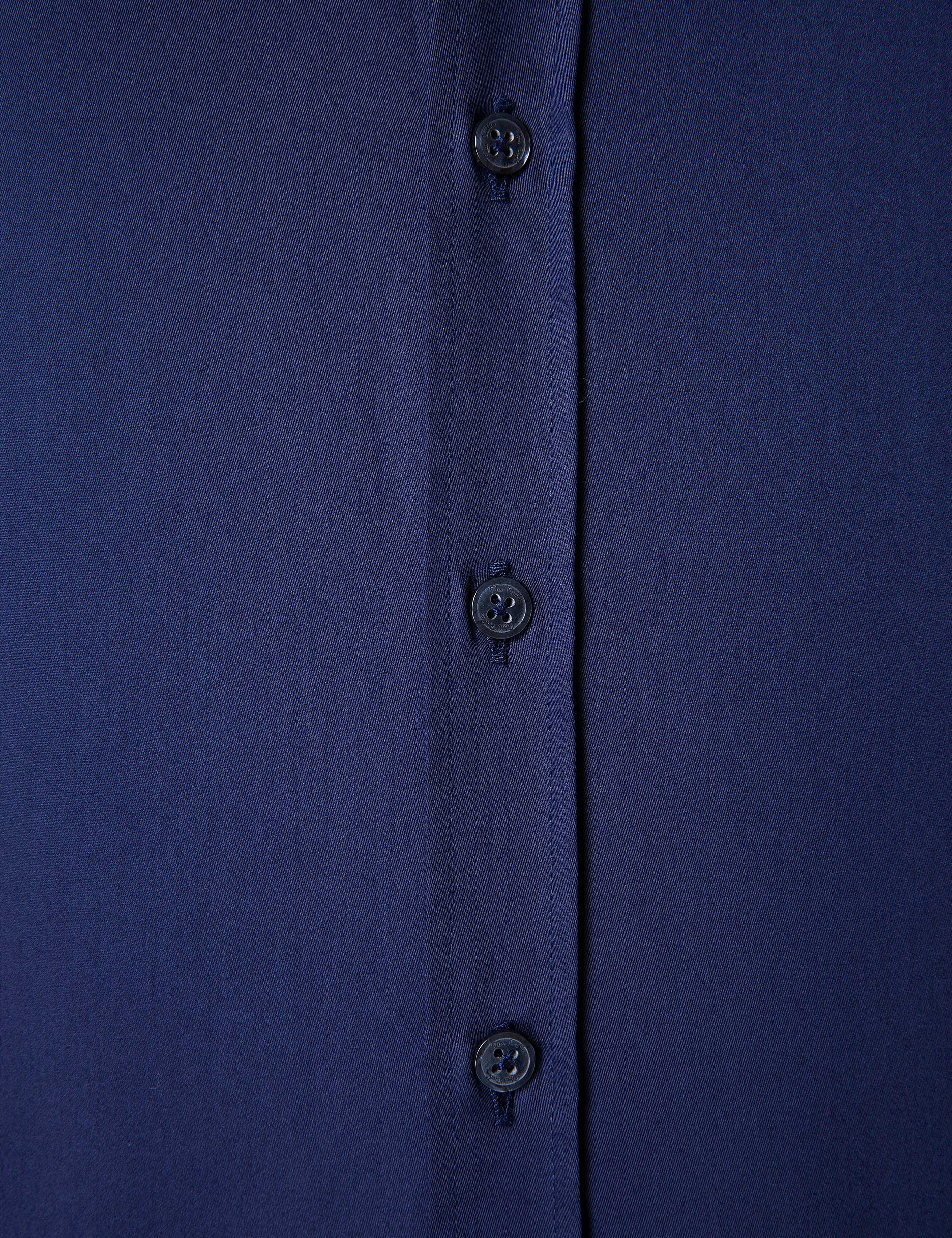 Lacivert Slim Fit Basic Gömlek - Image 6