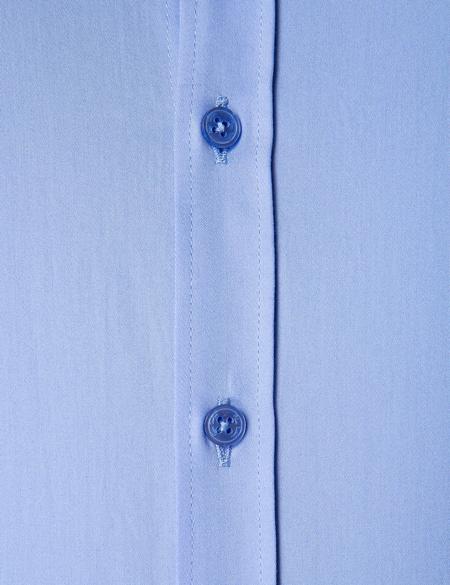 Koyu Mavi Slim Fit Uzun Kollu Basic Gömlek - 50204547037