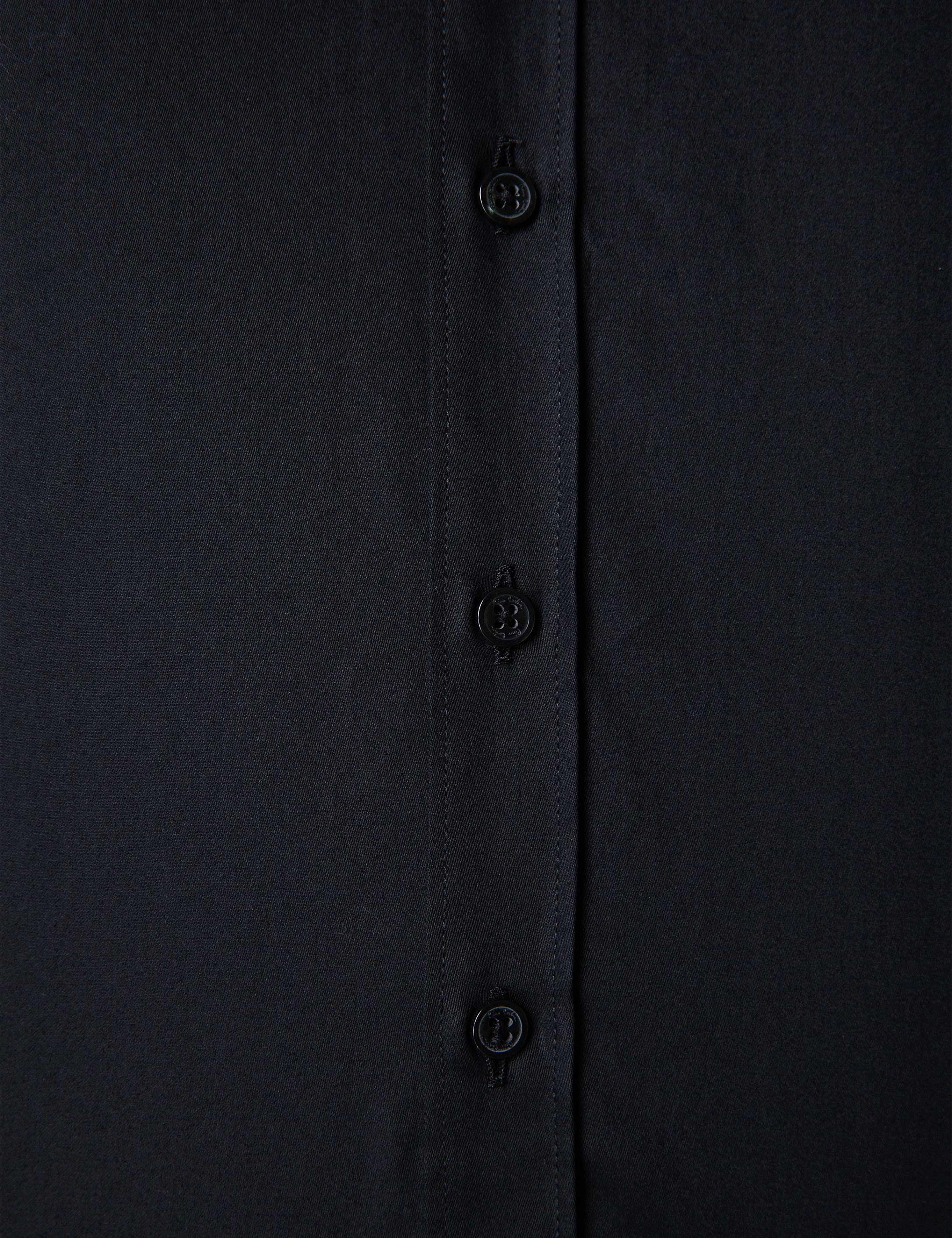 Siyah Slim Fit Uzun Kollu Basic Gömlek
