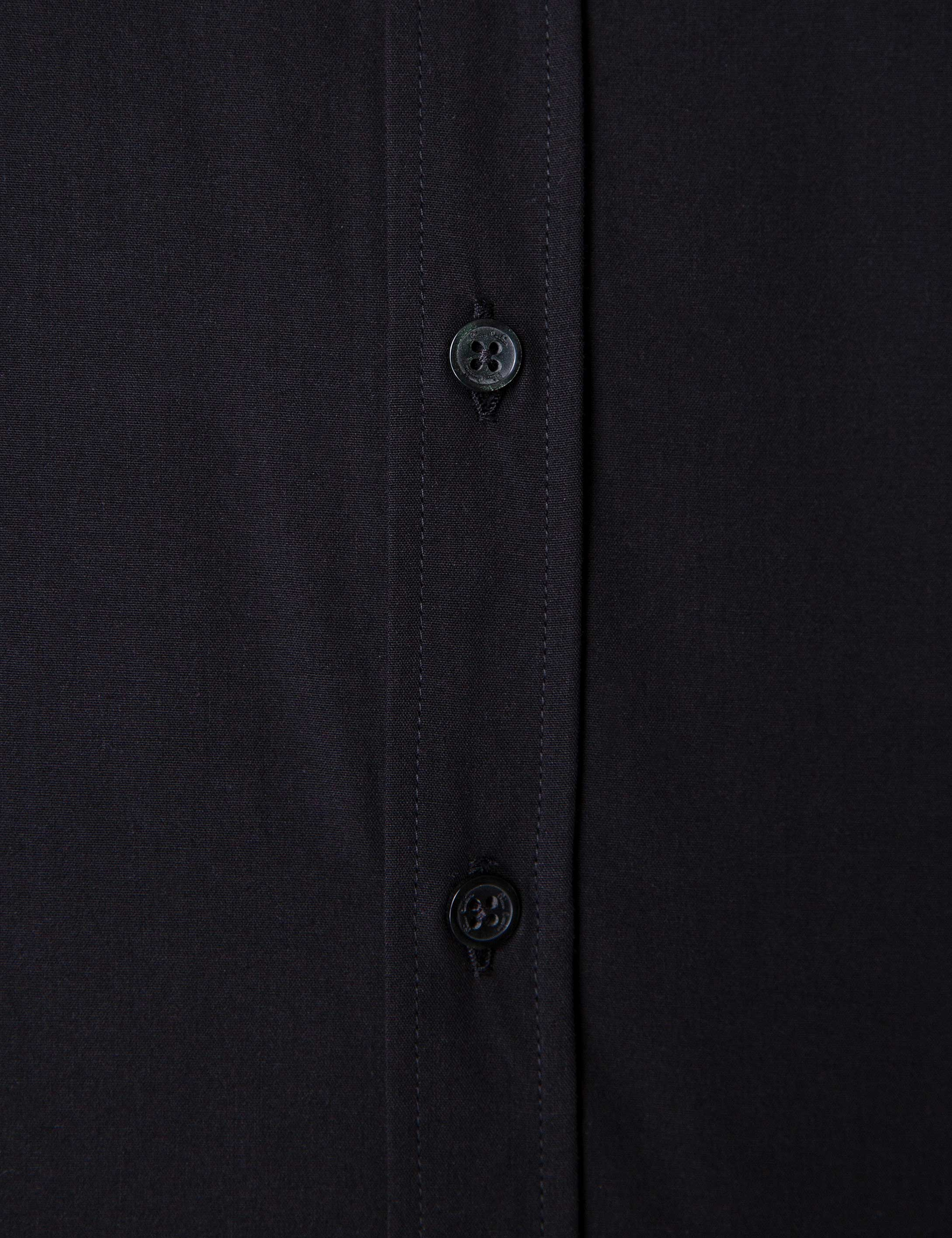 Siyah Regular Fit Basic Gömlek