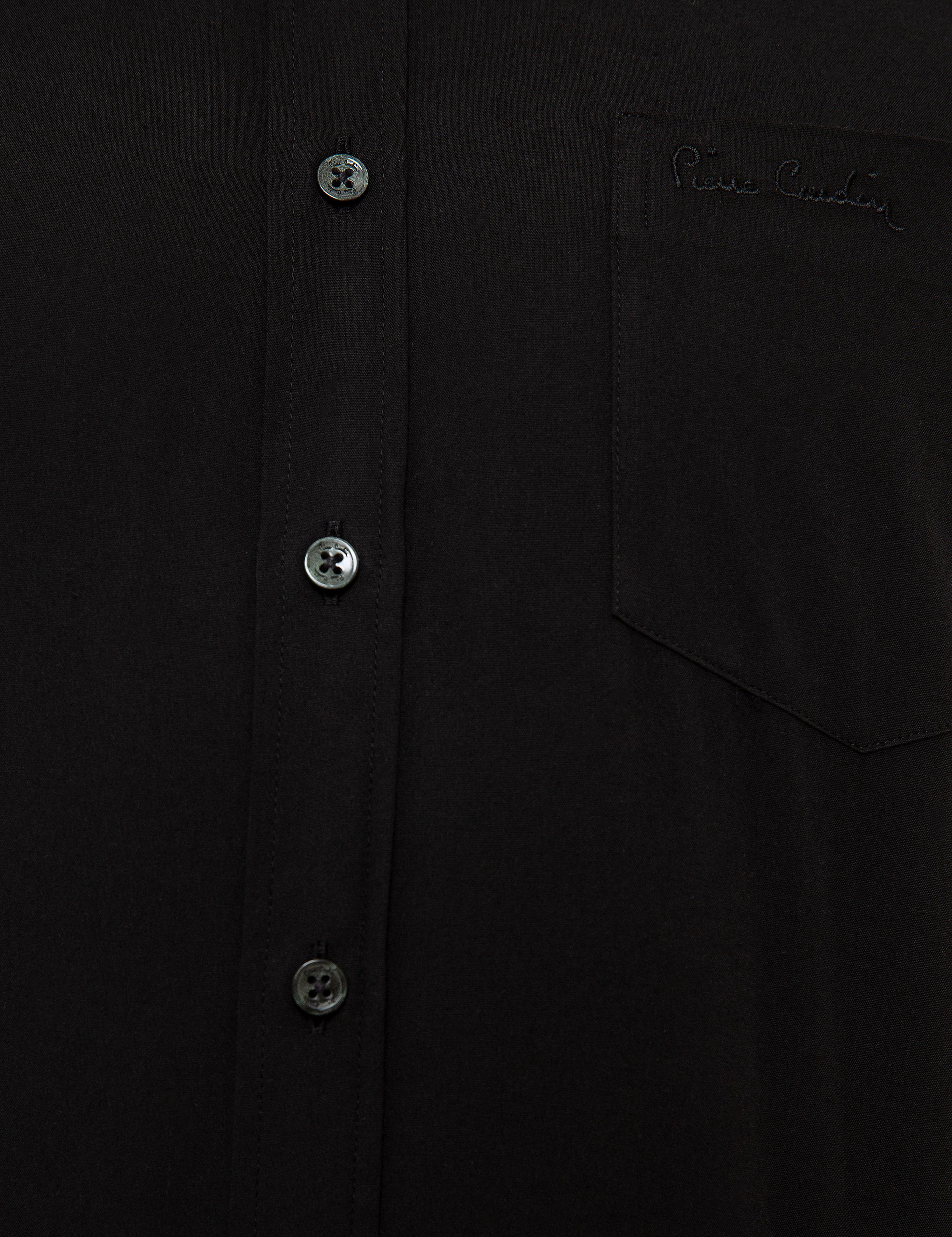 Siyah Regular Fit Kısa Kollu Gömlek