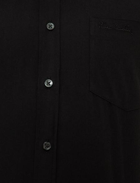 Siyah Regular Fit Kısa Kollu Gömlek - 50204595021