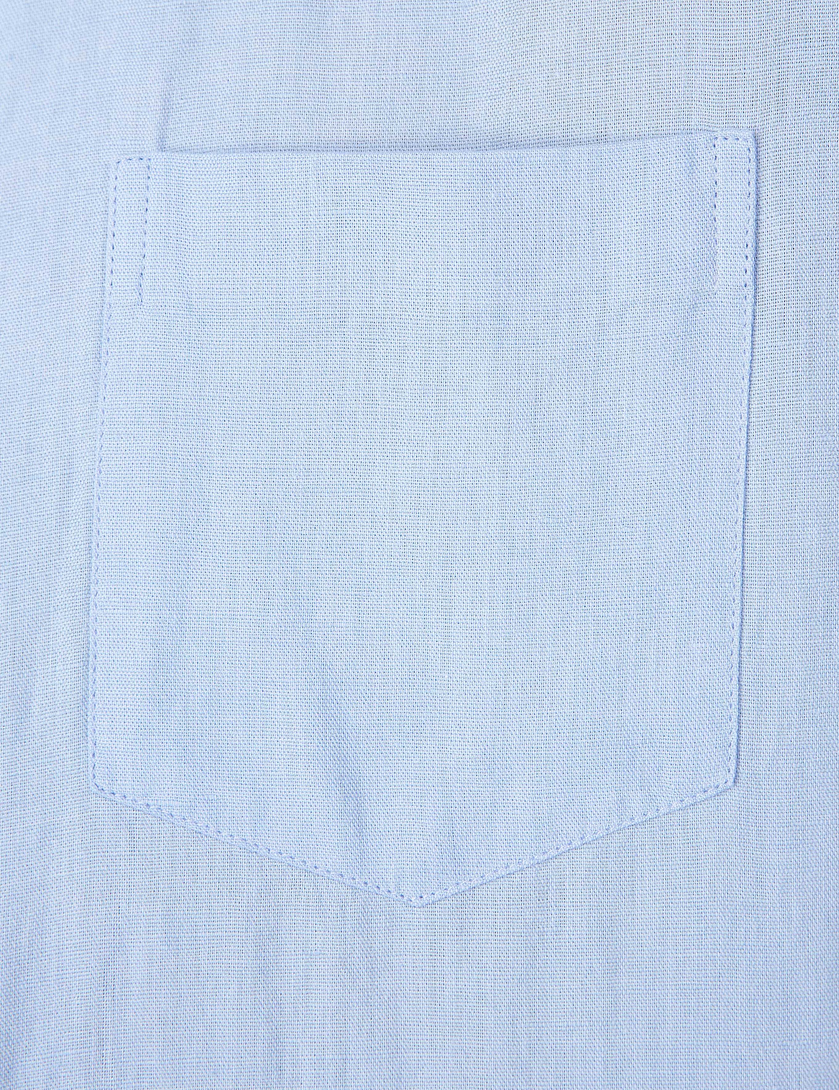 Açık Mavi Slim Fit Kısa Kollu Gömlek