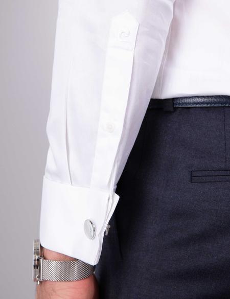 Beyaz Slim Fit Smokin Gömlek - 50204629006