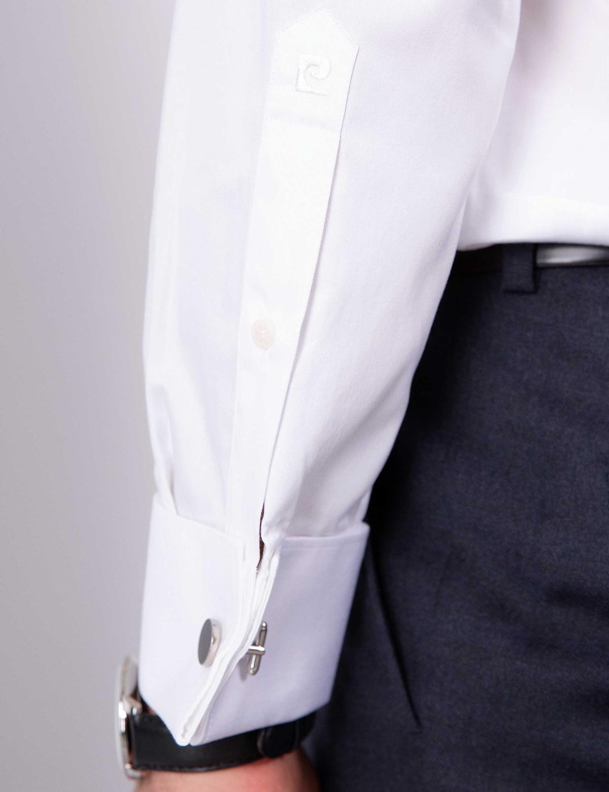 Beyaz Slim Fit Smokin Gömlek - 50204643008