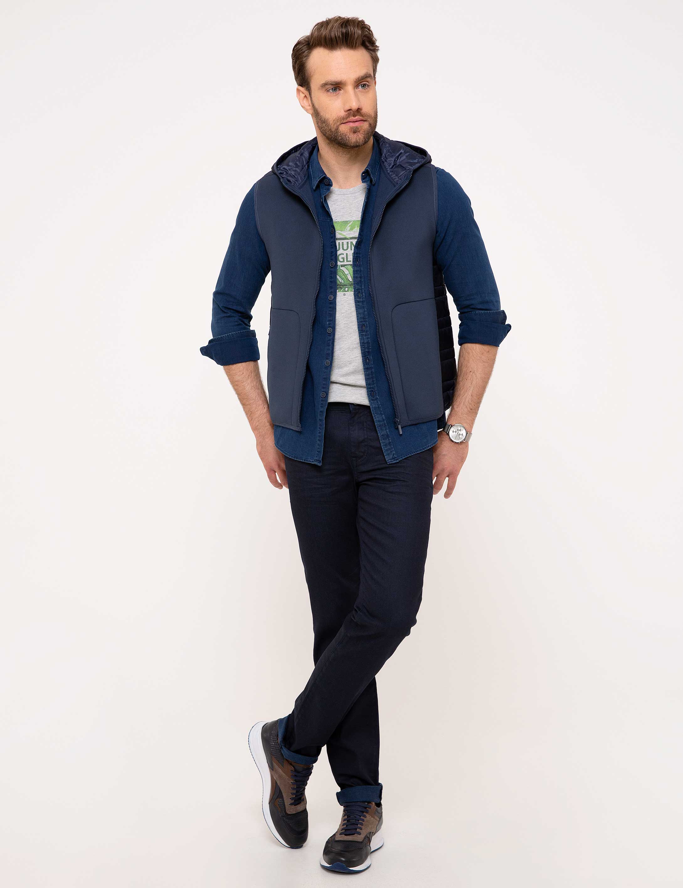 Lacivert Standart Fit Sweatshirt