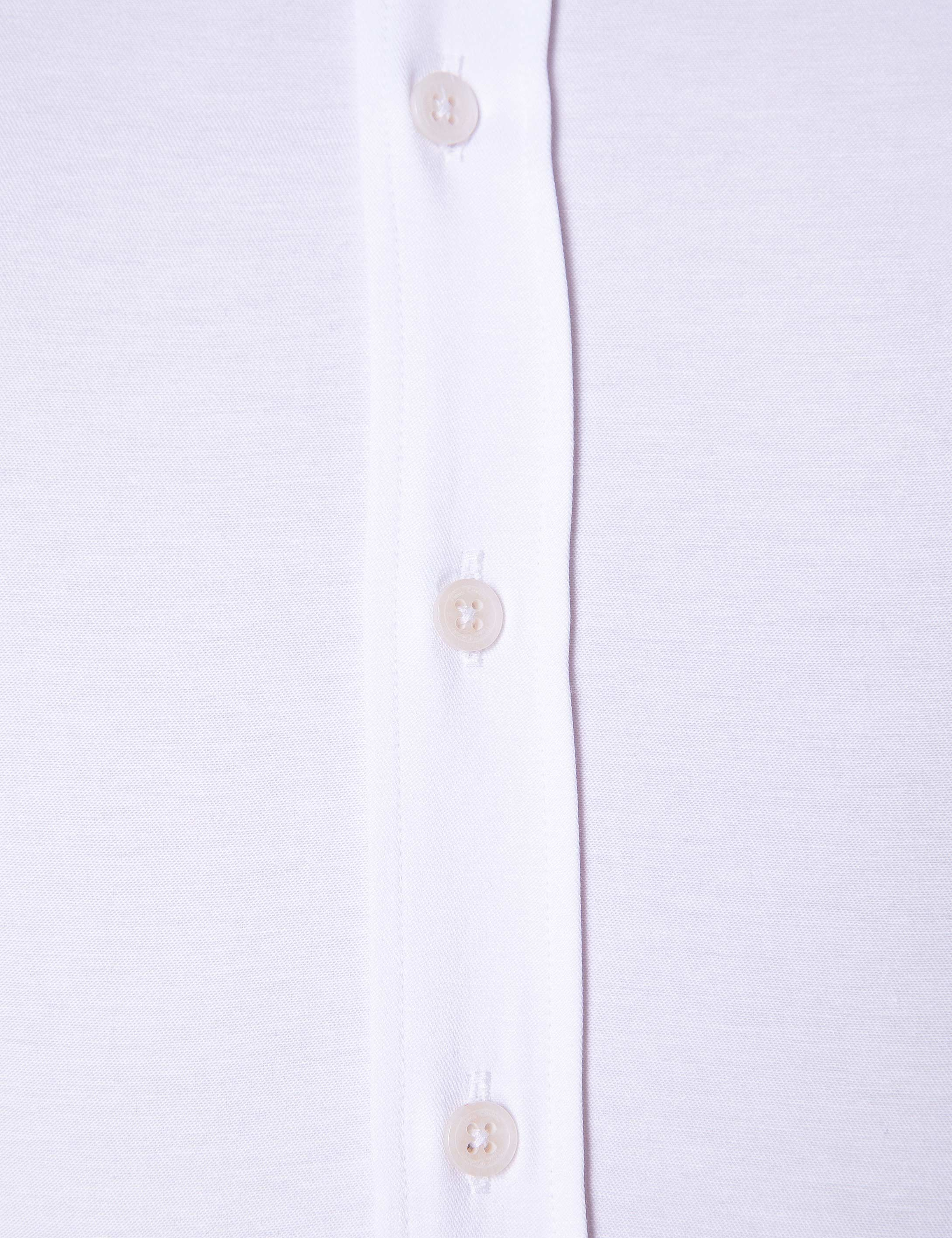 Beyaz Slim Fit Uzun Kollu Basic Gömlek