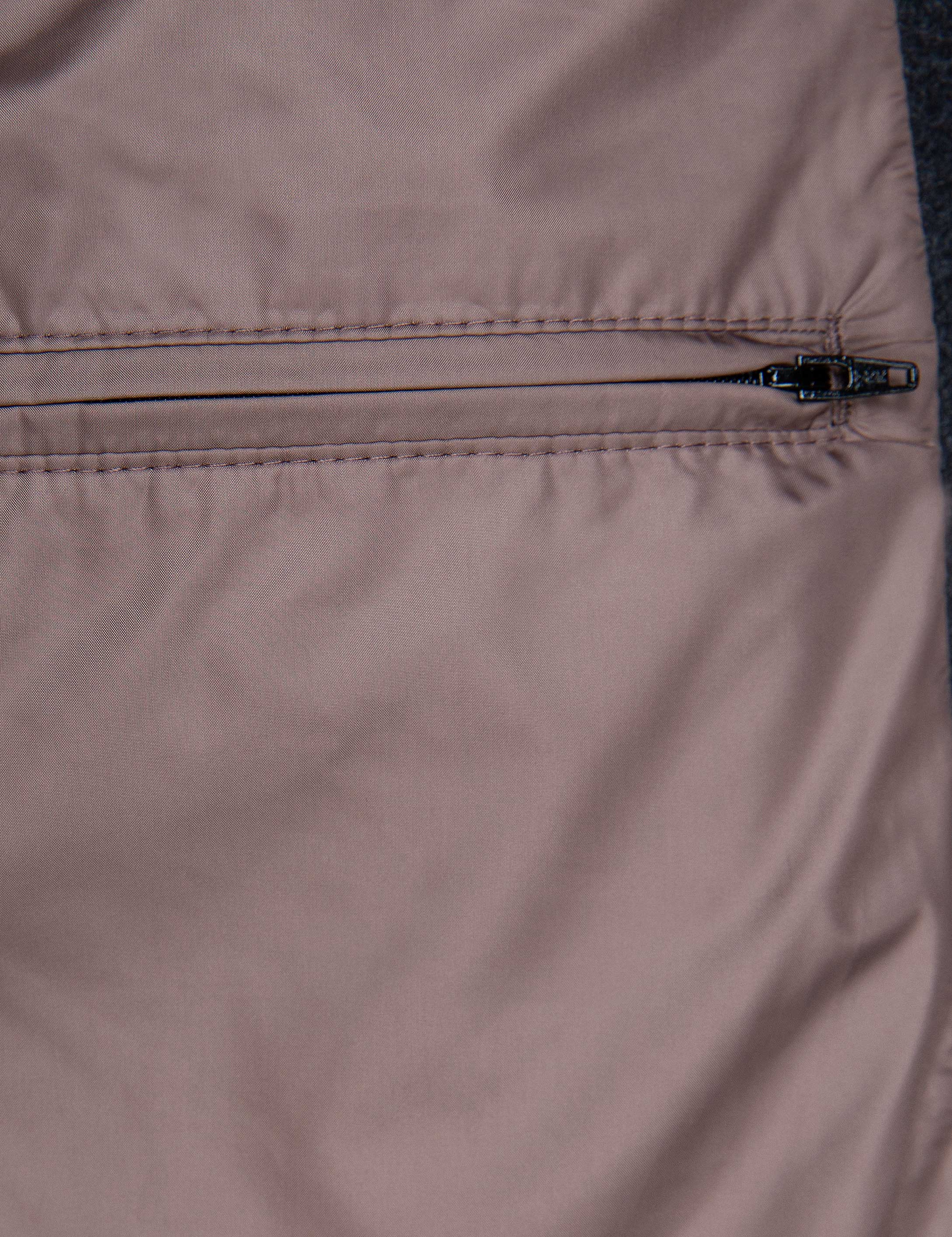Gri Slim Fit Palto - Image 6