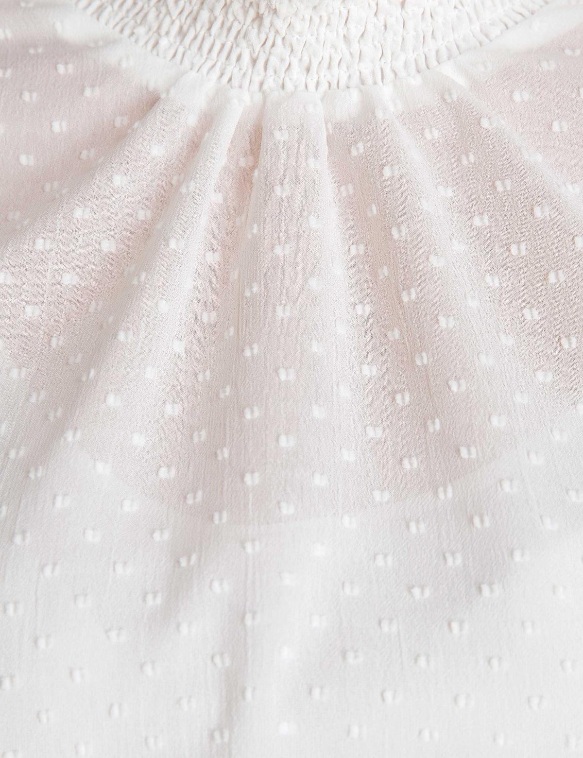 Ekru Comfort Fit Bluz - 50197280012