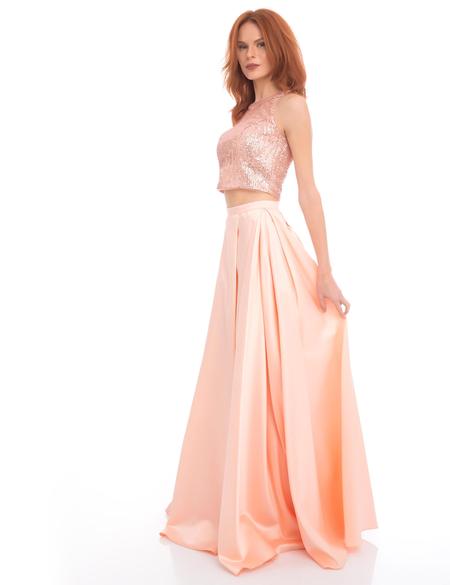 Turuncu Abiye Elbise - 50197759030