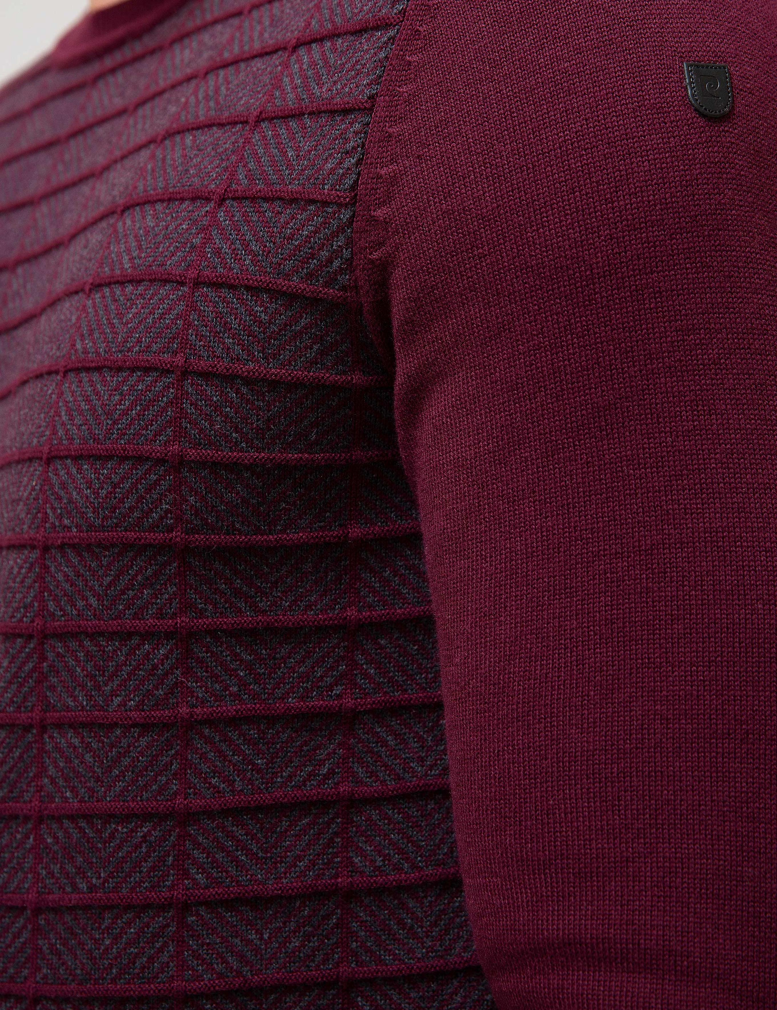 Bordo Slim Fit Triko Kazak