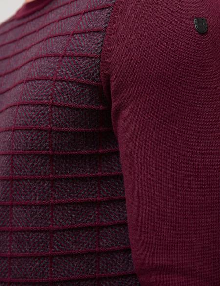 Bordo Slim Fit Triko Kazak - 50205225011