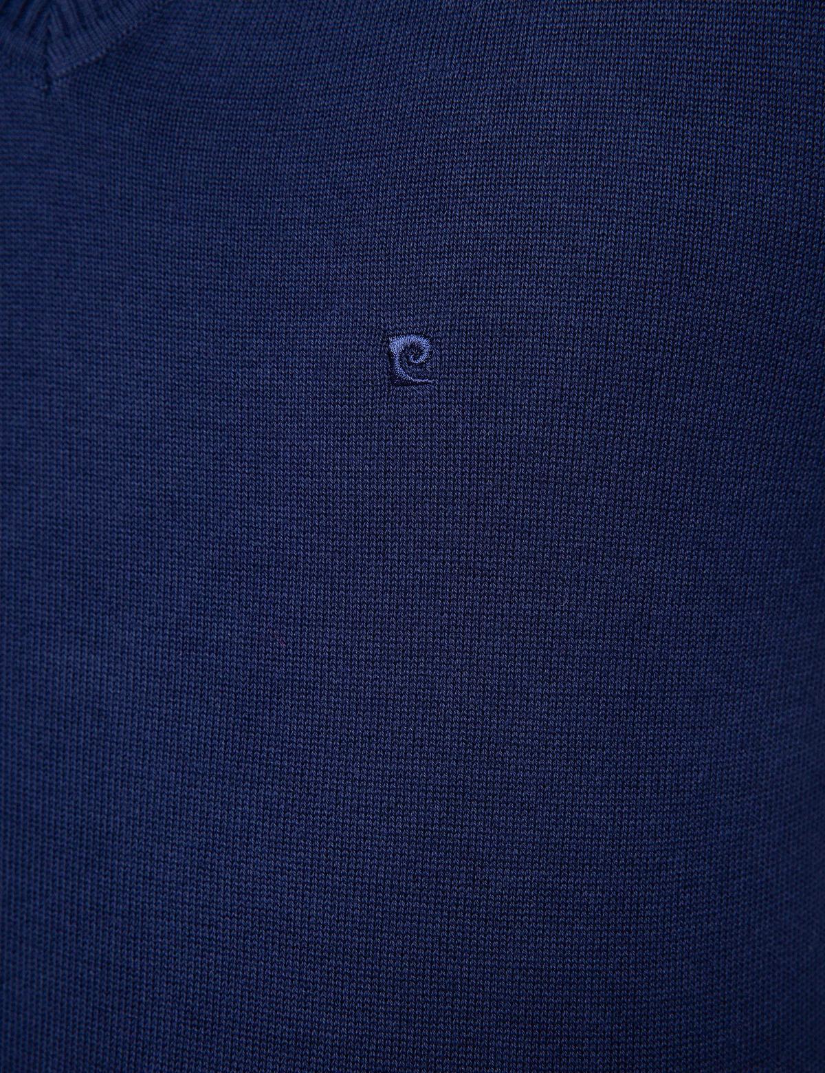 Lacivert Slim Fit V Yaka Basic Triko Kazak - 50205303014