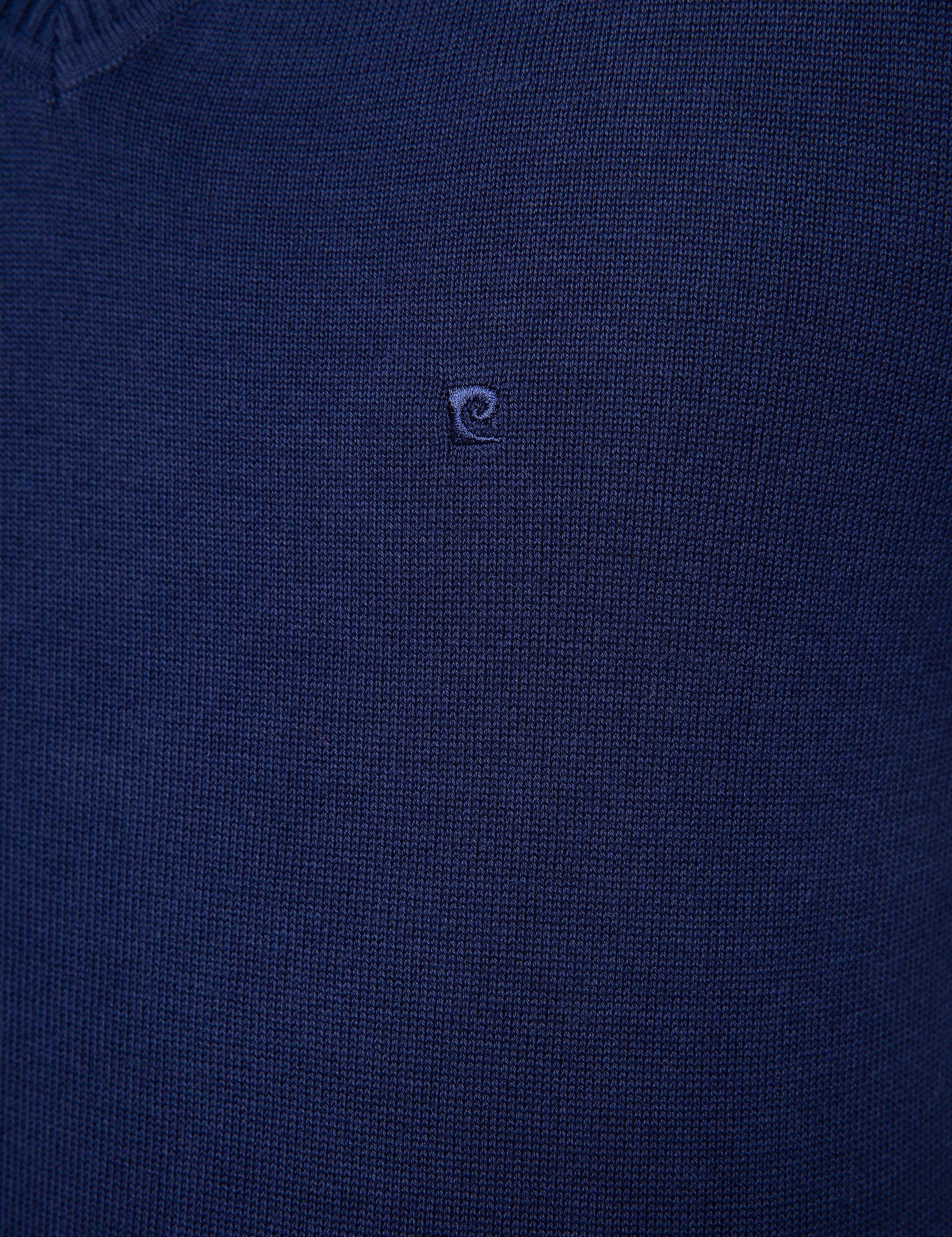 Lacivert Slim Fit V Yaka Basic Triko Kazak