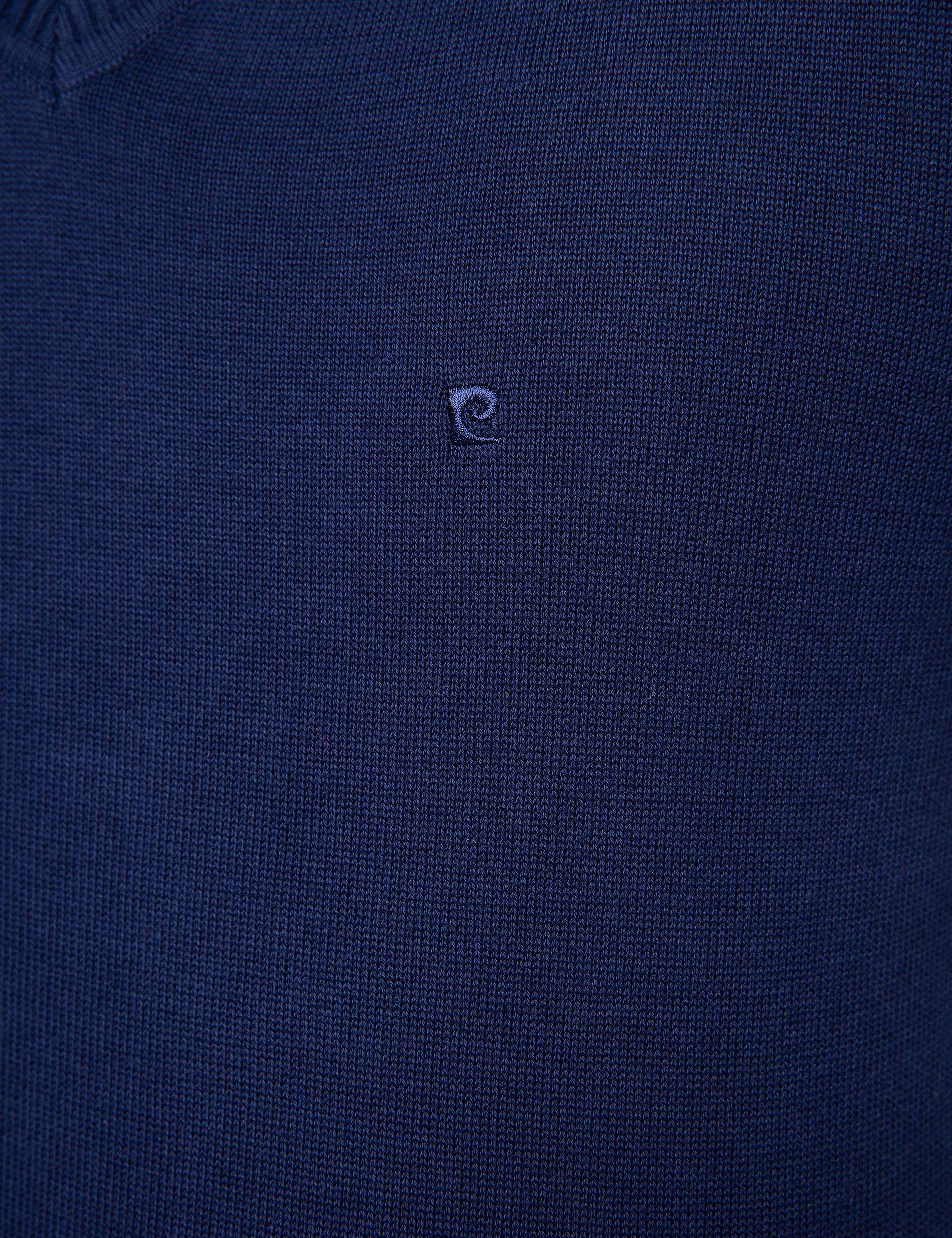Lacivert Slim Fit V Yaka Basic Triko Kazak - Image 5
