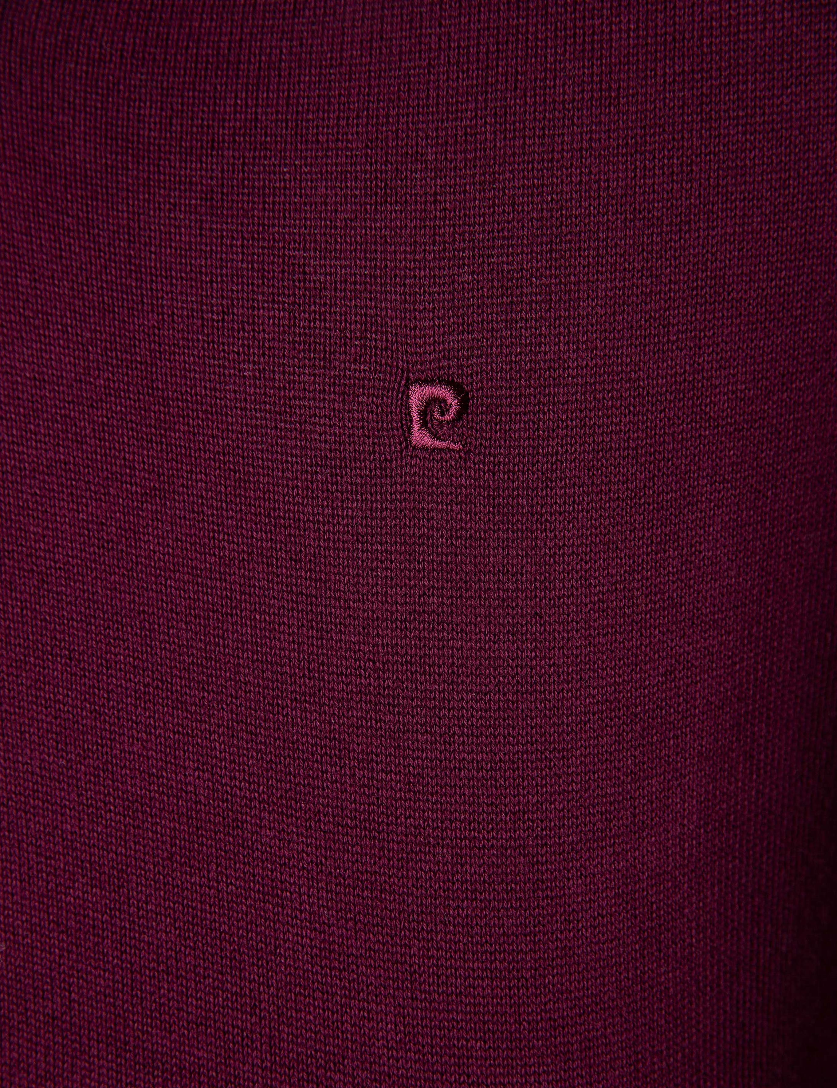 Bordo Slim Fit V Yaka Basic Triko Kazak