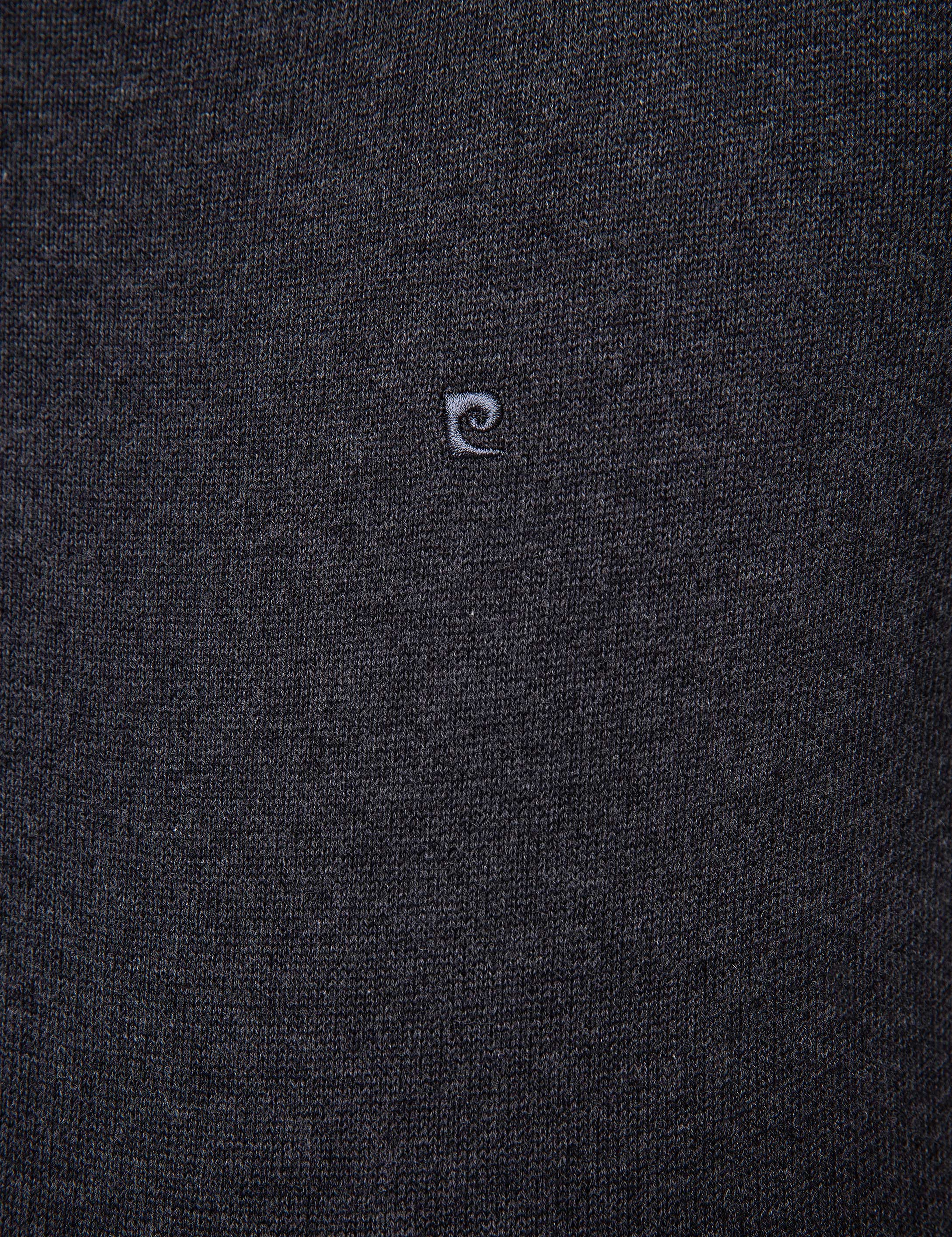 Antrasit Melanj Slim Fit V Yaka Basic Triko Kazak - Image 5