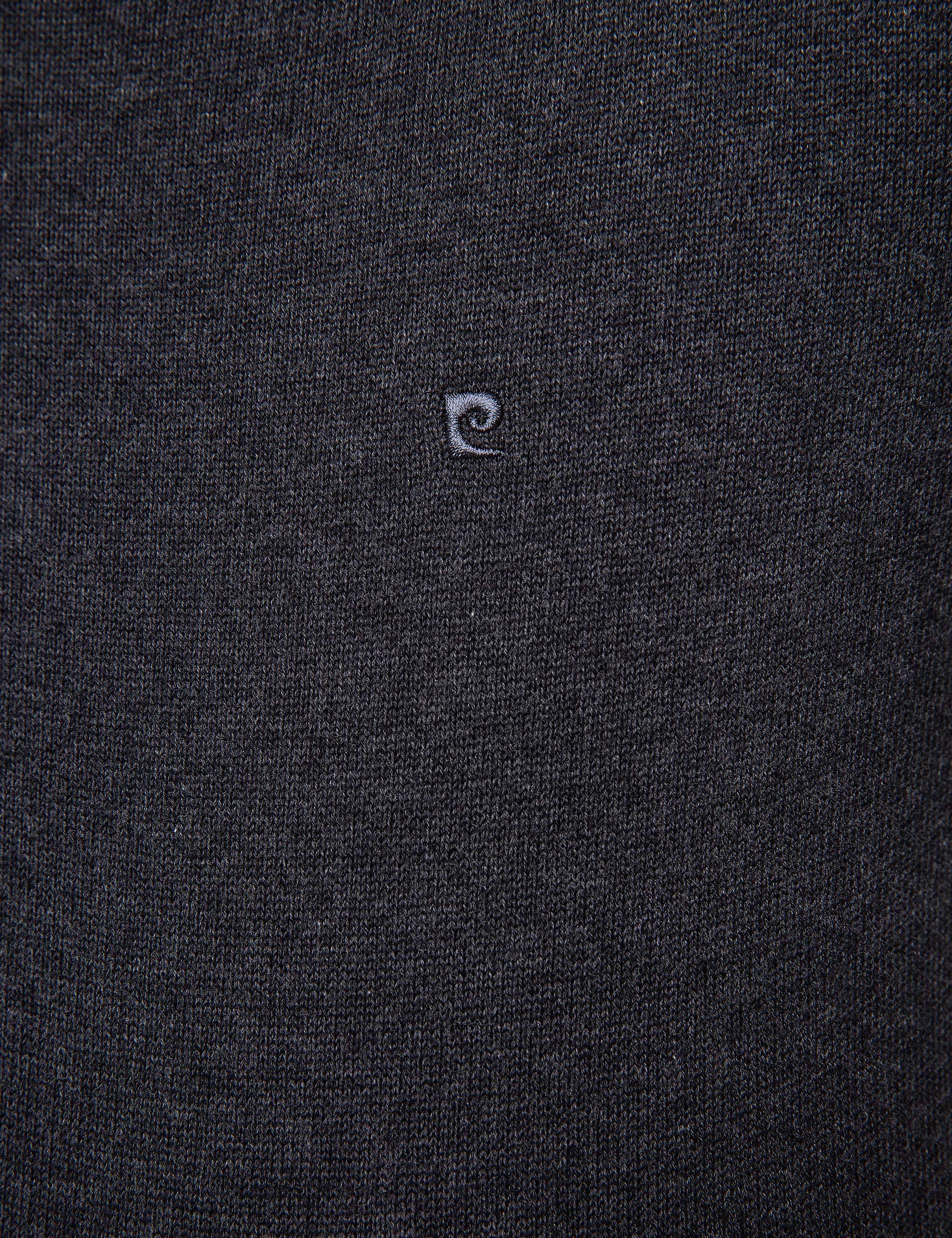Antrasit Melanj Slim Fit V Yaka Basic Triko Kazak