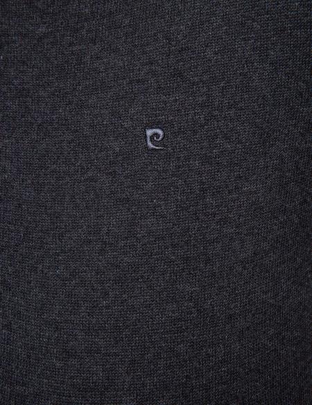 Antrasit Melanj Slim Fit V Yaka Basic Triko Kazak - 50205303032