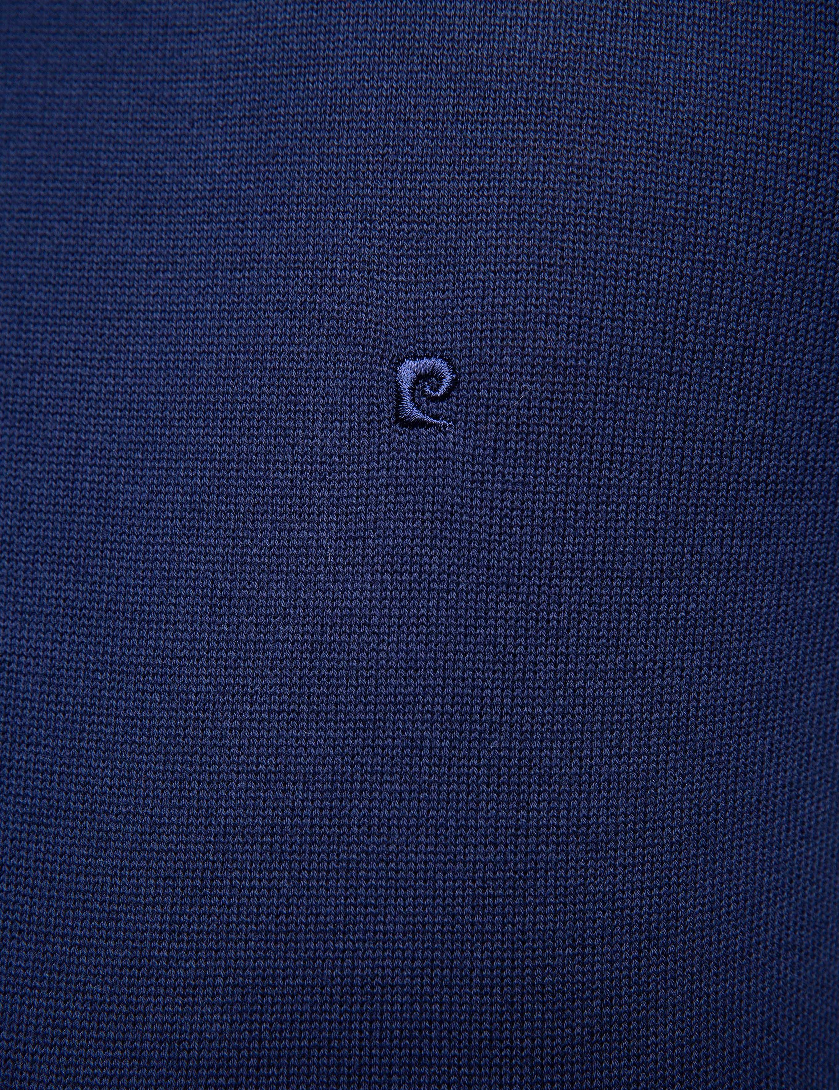 Lacivert Slim Fit Yarım Balıkçı Yaka Basic Triko Kazak