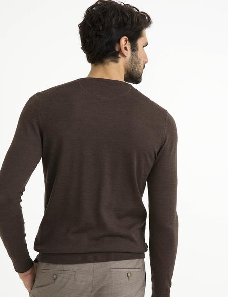 Kahverengi Triko Kazak - 50193440031