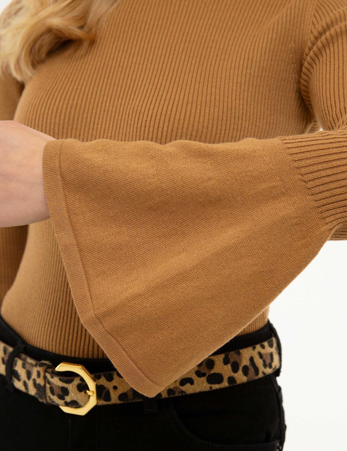 Camel Slim Fit Kazak - 50197350057