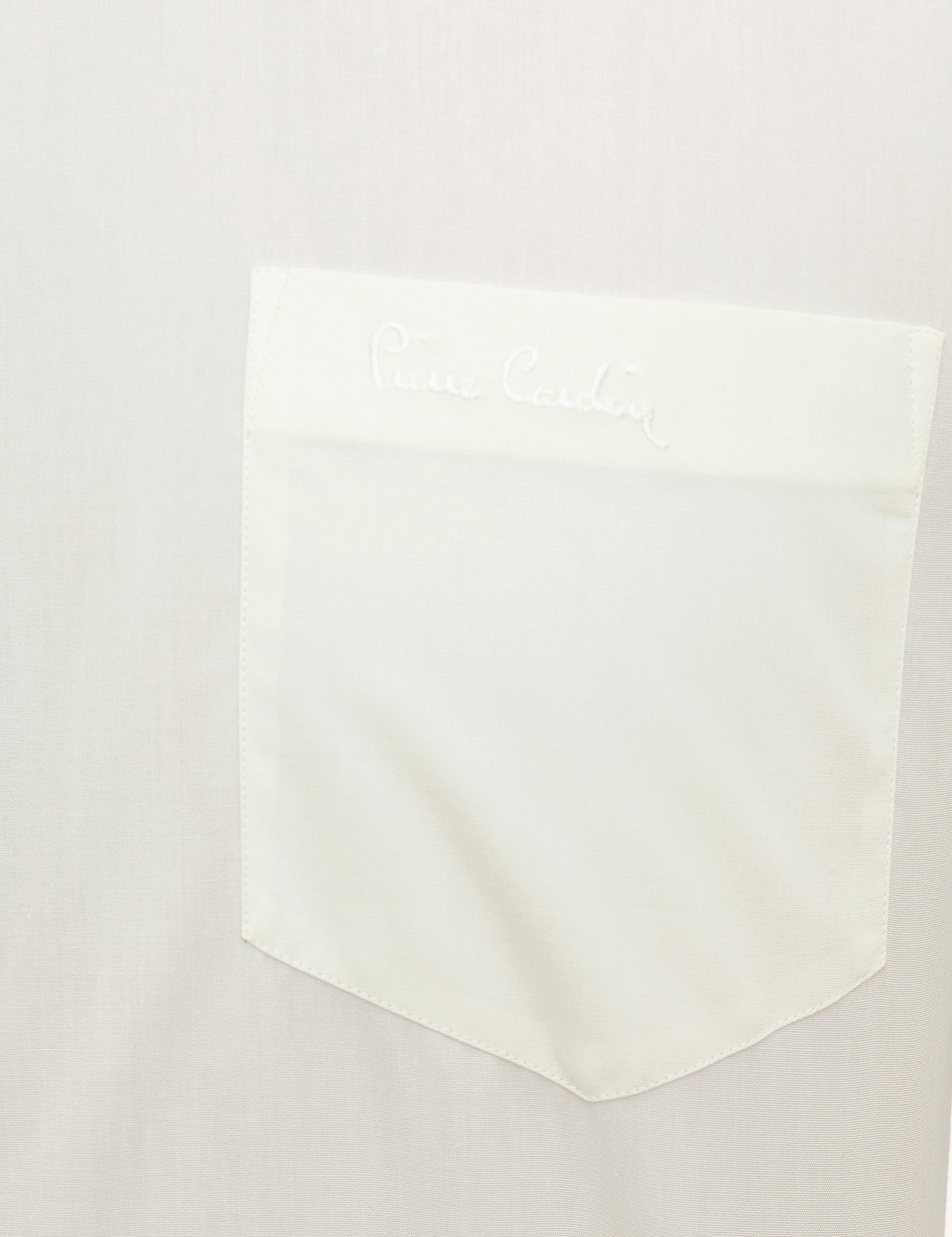 Ekru Regular Fit Uzun Kollu Basic Gömlek